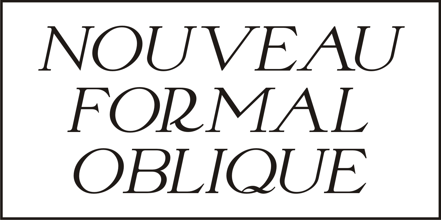 Nouveau Formal Font Poster #4