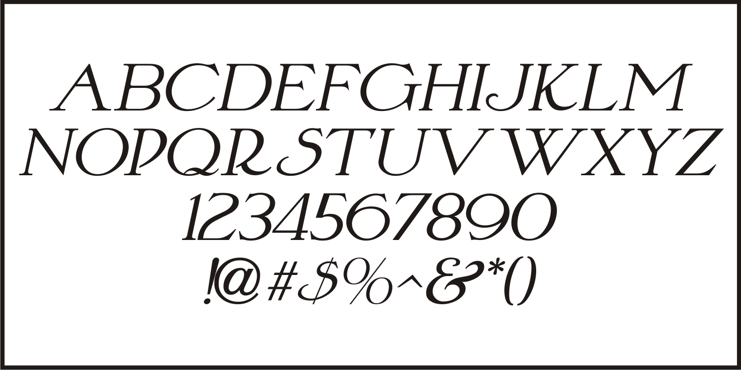 Nouveau Formal Font Poster #5