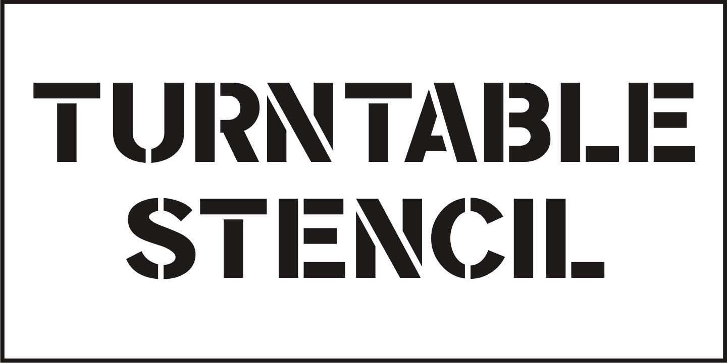 Turntable Stencil Font Poster #2