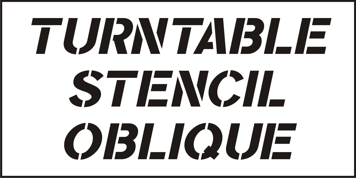 Turntable Stencil Font Poster #4