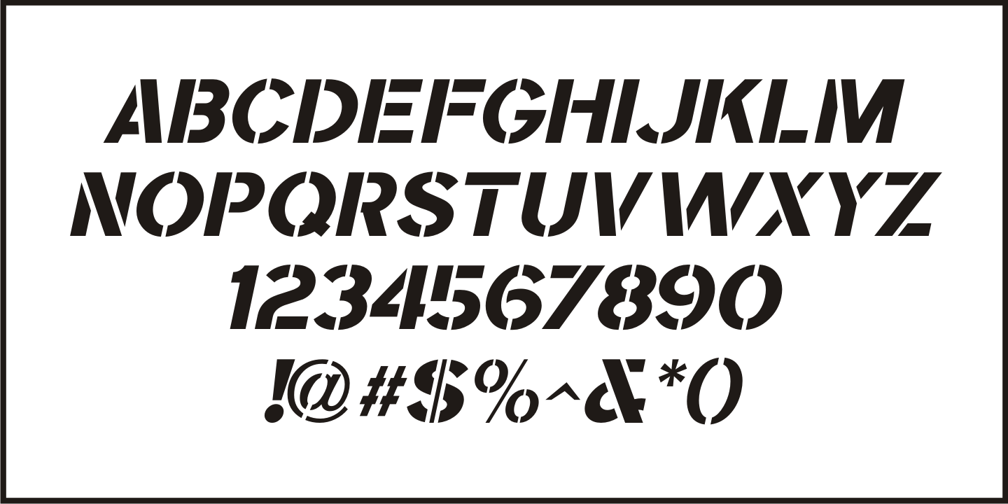 Turntable Stencil Font Poster #5