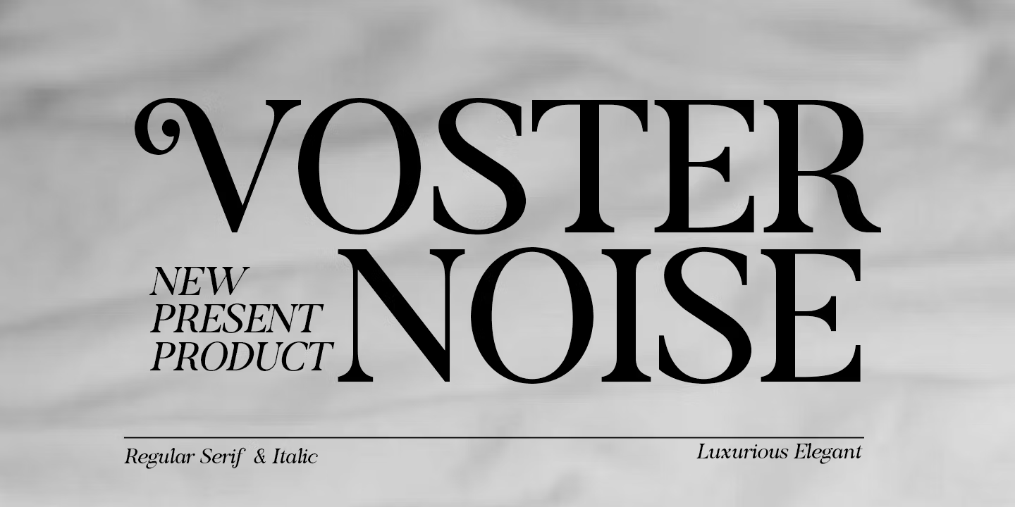 Voster Noise Font Poster #1