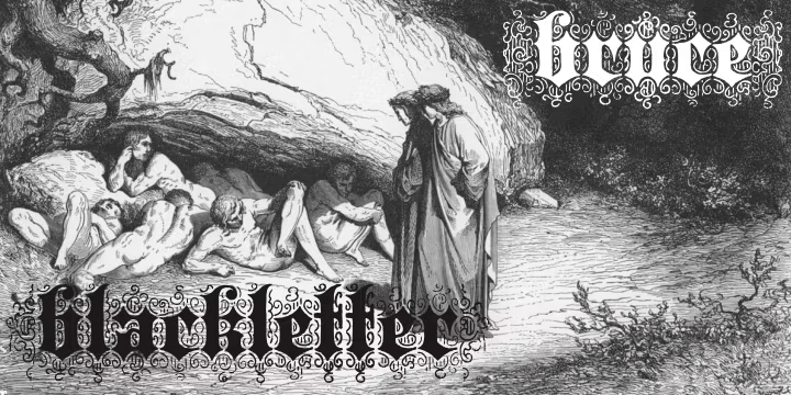 Bruce 532 Blackletter Font Family Poster
