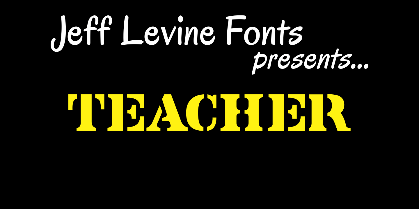Teacher Font Family Poster