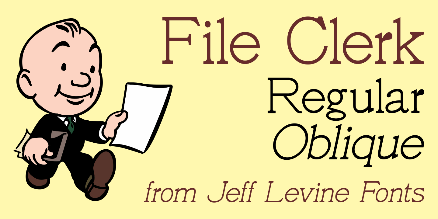 File Clerk Font Family Poster