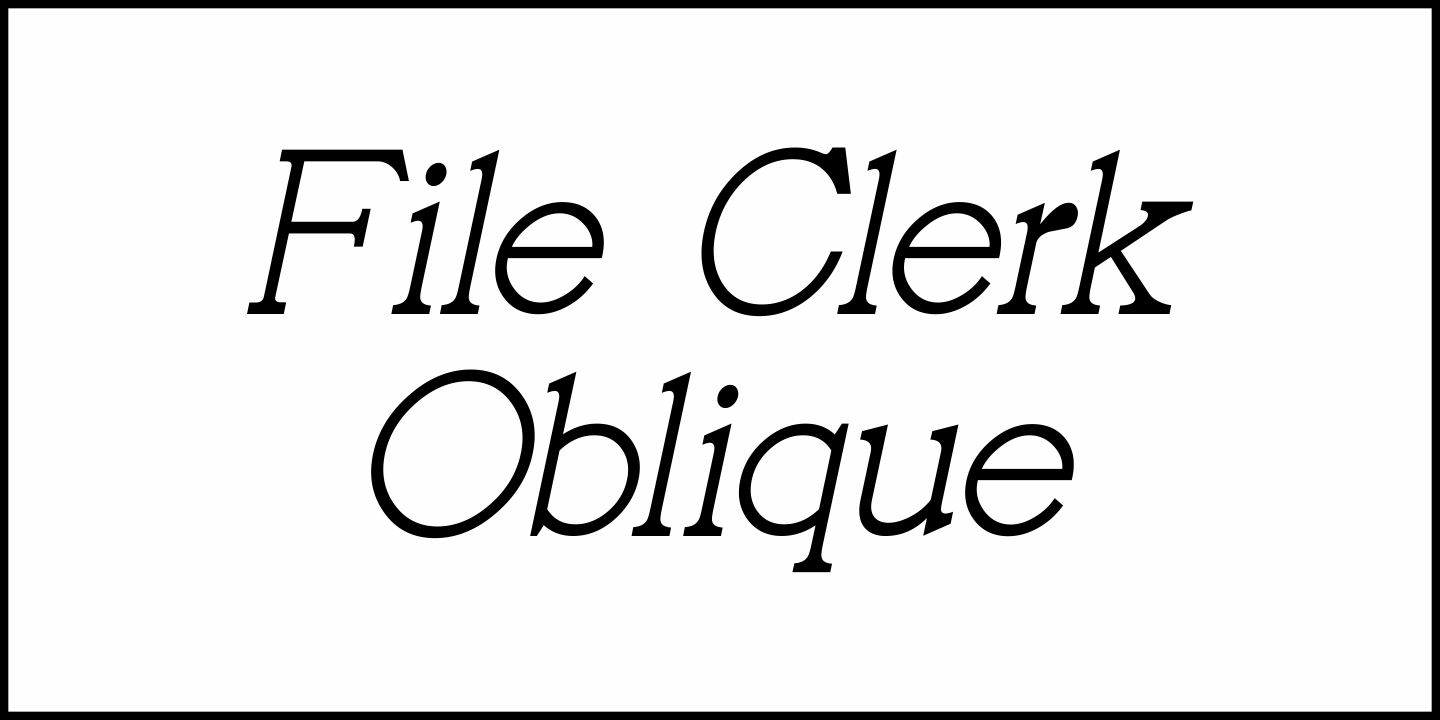 File Clerk Font Poster #4