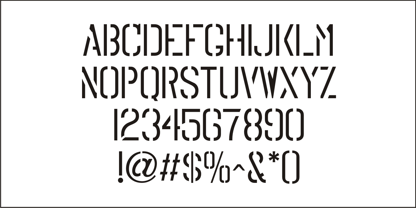 Dry Goods Stencil Font Poster #3