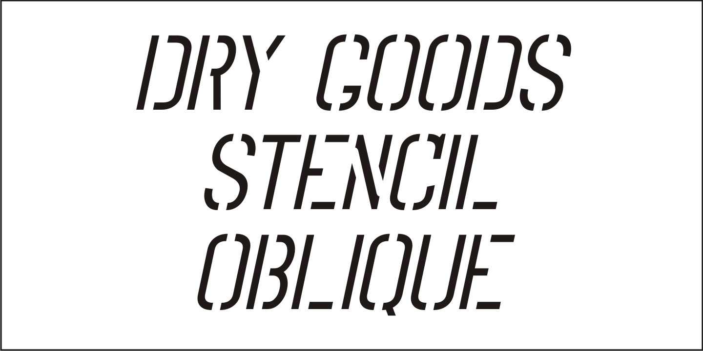Dry Goods Stencil Font Poster #4