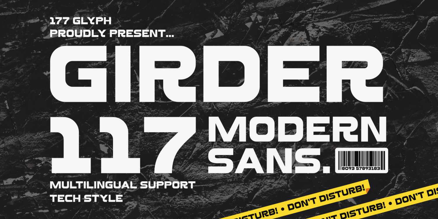 Girder 117 Font Poster #1