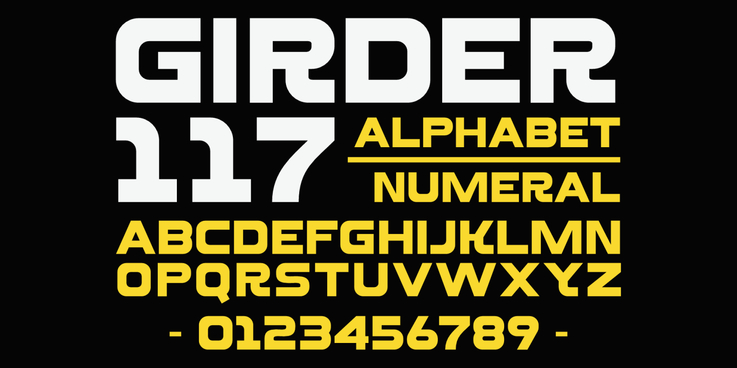 Girder 117 Font Poster #1