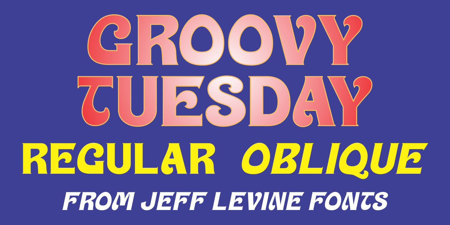 Groovy Tuesday Font Family Poster