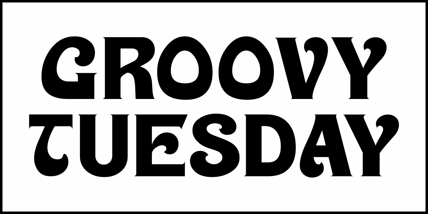 Groovy Tuesday Font Poster #2