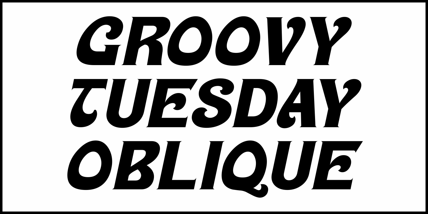 Groovy Tuesday Font Poster #4