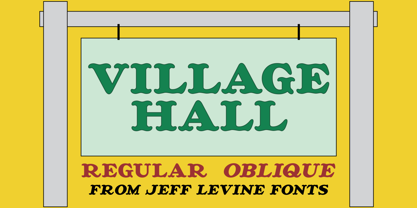 Village Hall Font Family Poster