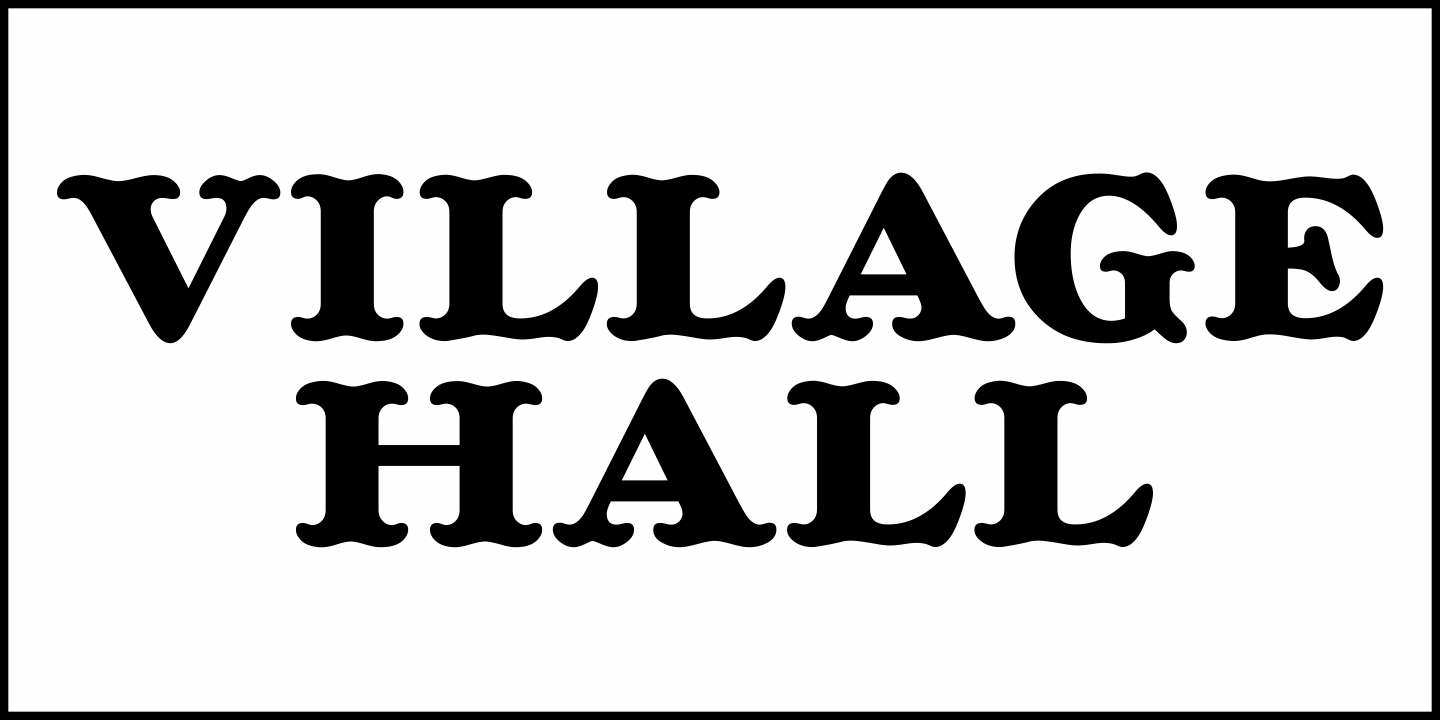 Village Hall Font Poster #2