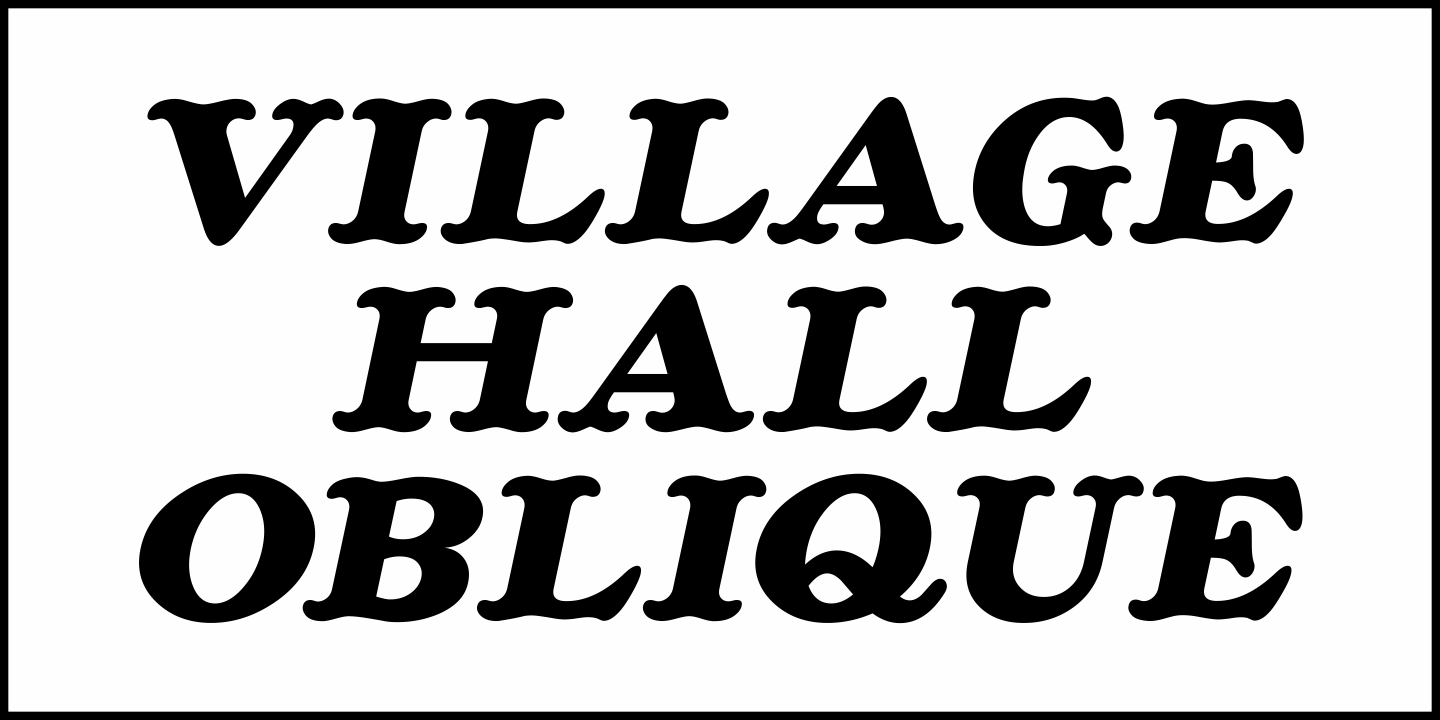 Village Hall Font Poster #4