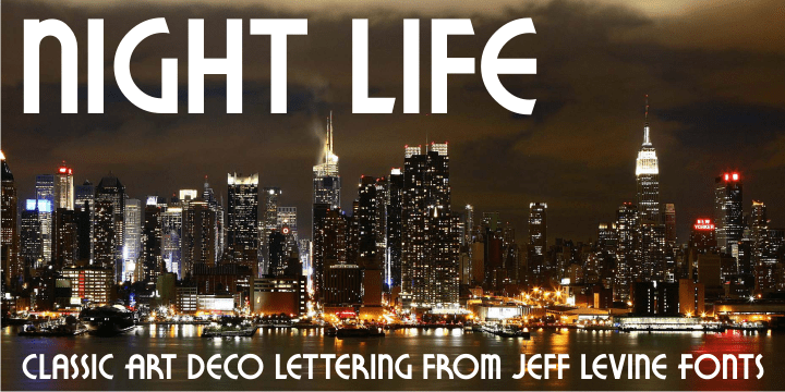 Night Life Font Poster #1