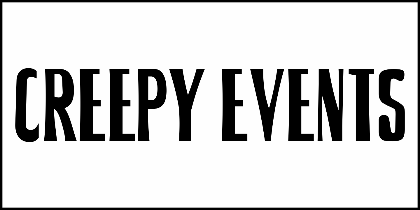 Creepy Events Font Poster #1