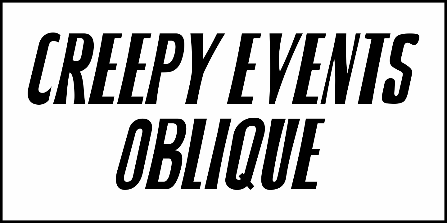 Creepy Events Font Poster #1