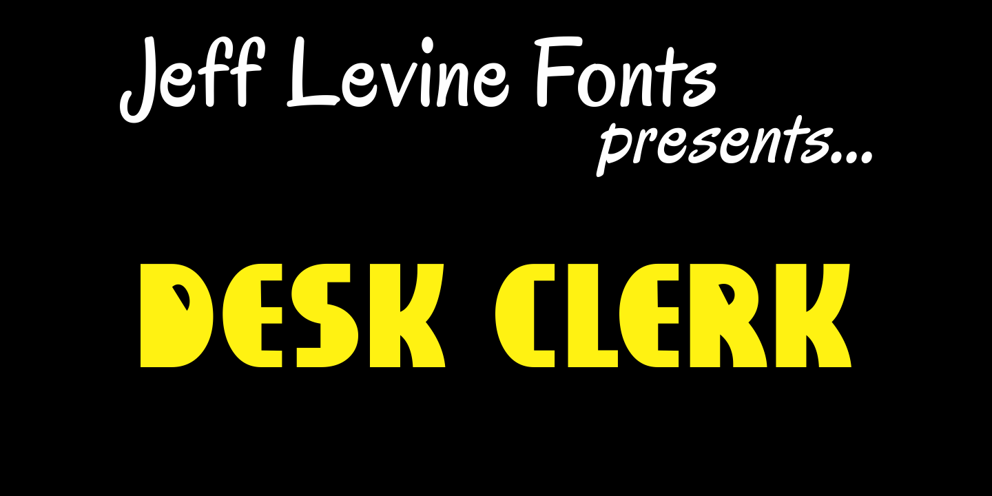 Desk Clerk Font Family Poster
