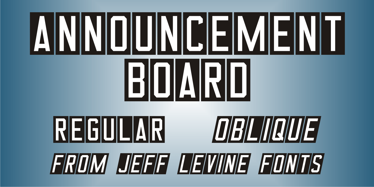 Announcement Board Font Poster #1