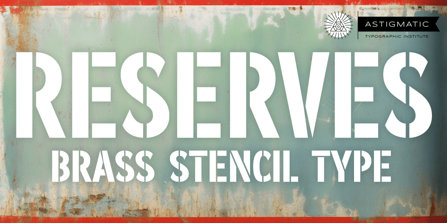 Reserves AOE Font Poster #1