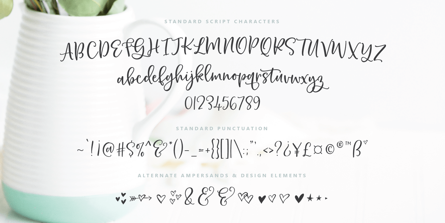 Bottoms Up Love Font Duo Font Poster #1