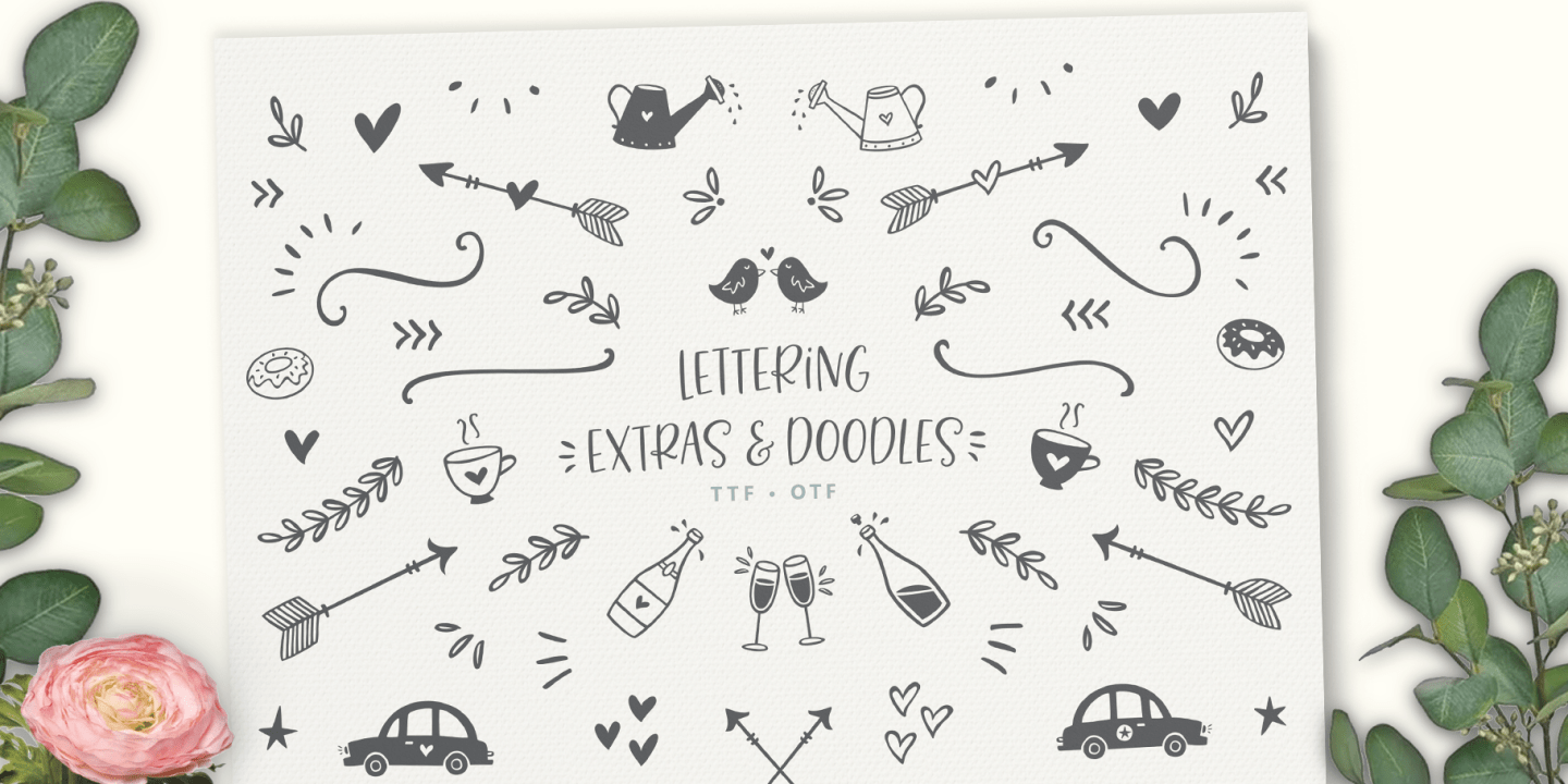 Bottoms Up Love Font Duo Font Poster #1