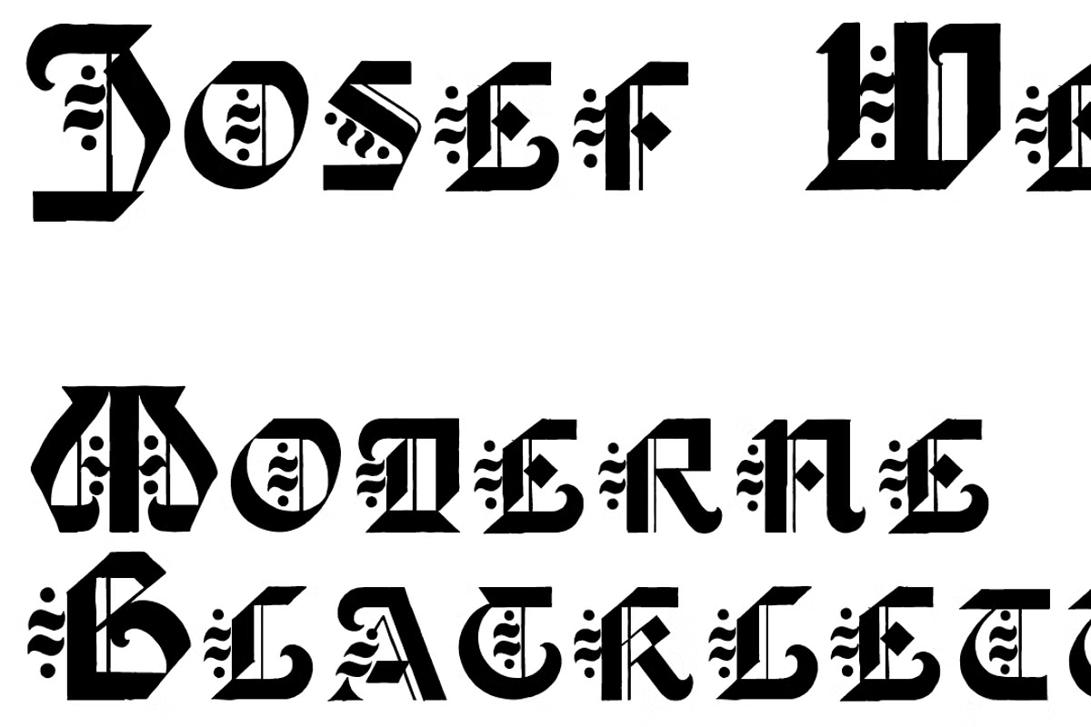 Josef Wein Moderne Blackletter Font Family Poster