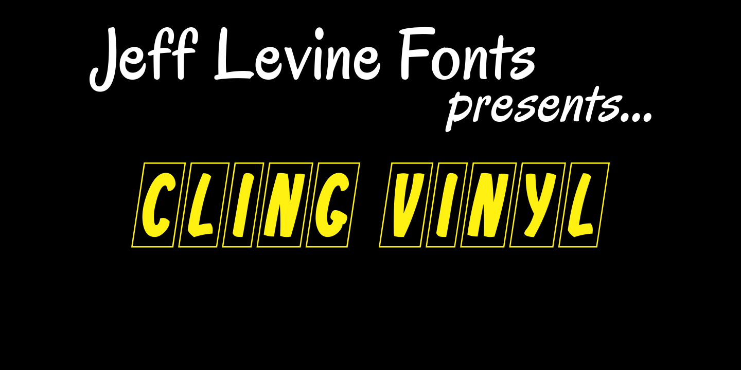 Cling Vinyl Font Family Poster