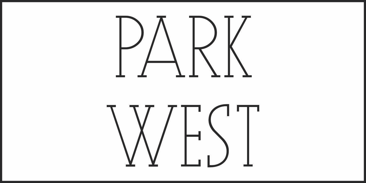 Park West Font Poster #1
