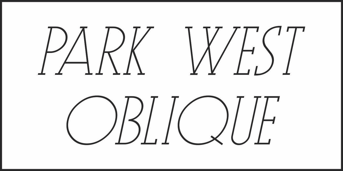 Park West Font Poster #1