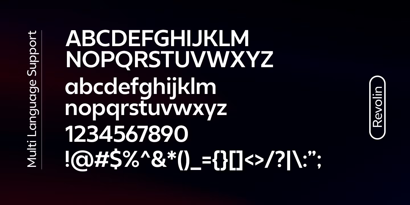 Revolin Font Family Poster