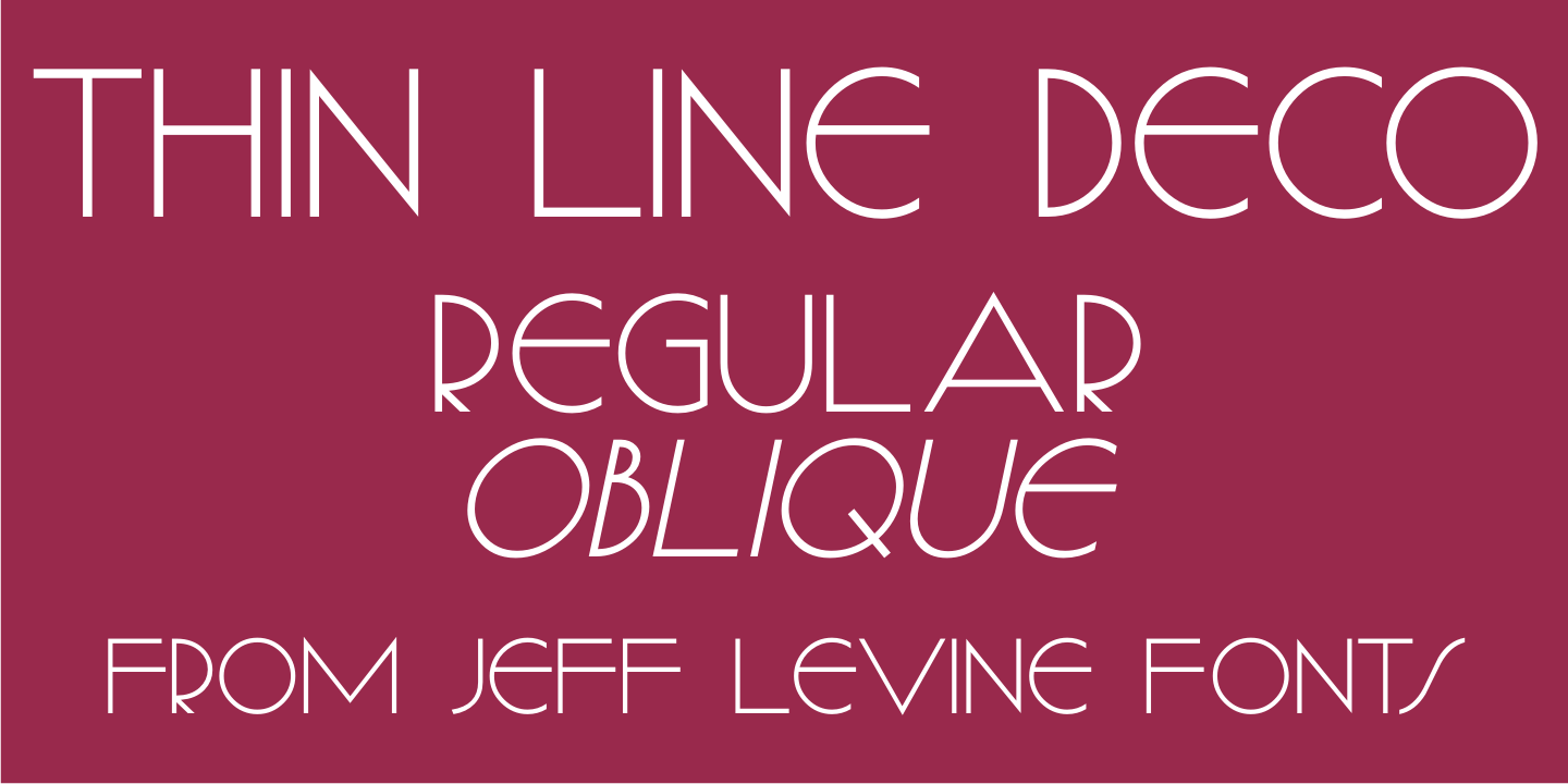 Thin Line Deco Font Poster #1