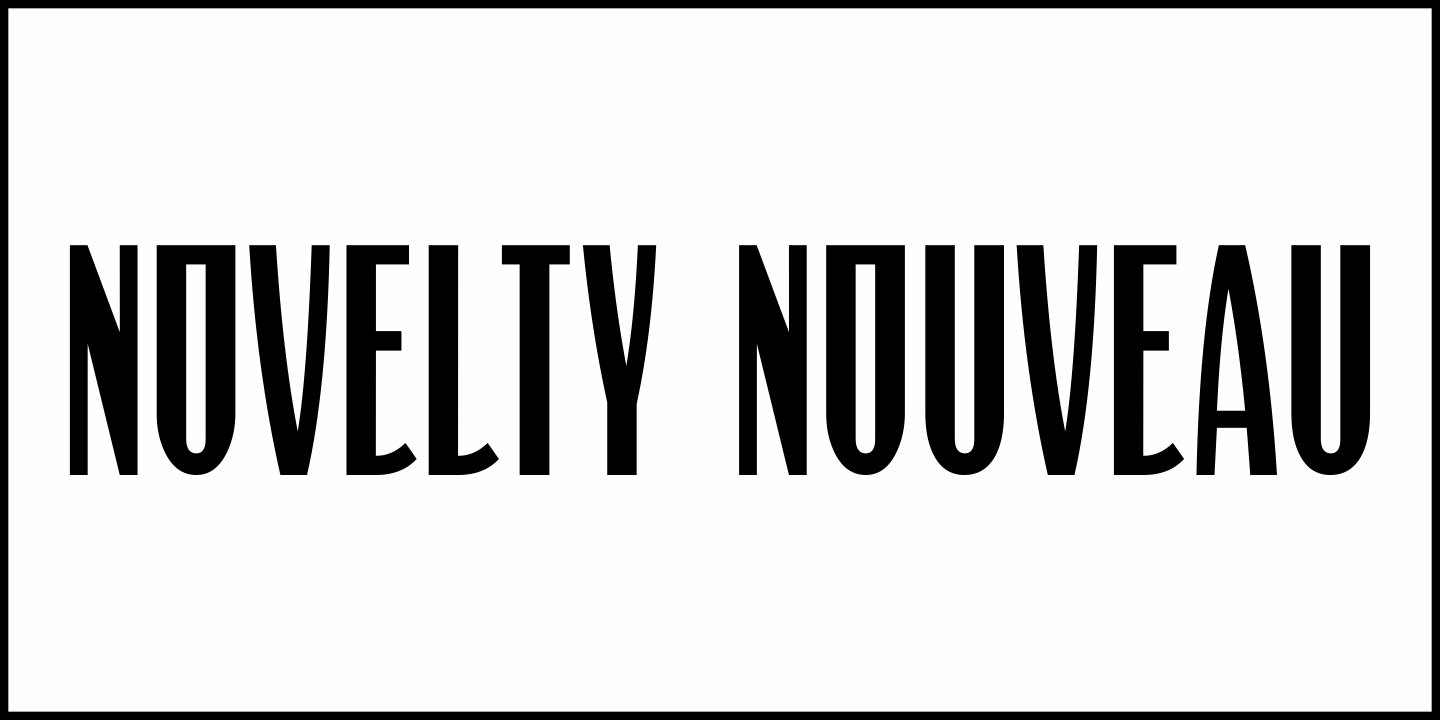 Novelty Nouveau Font Poster #1