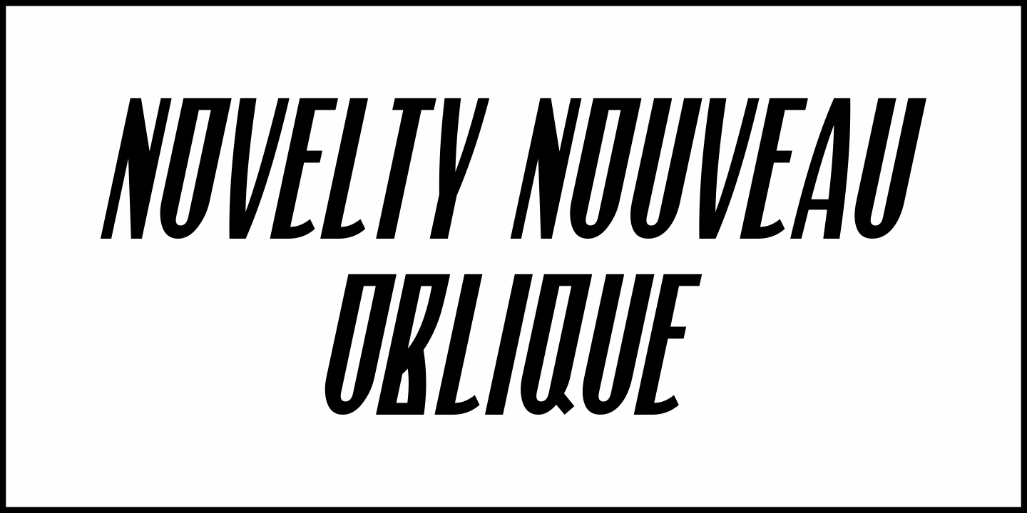 Novelty Nouveau Font Poster #1