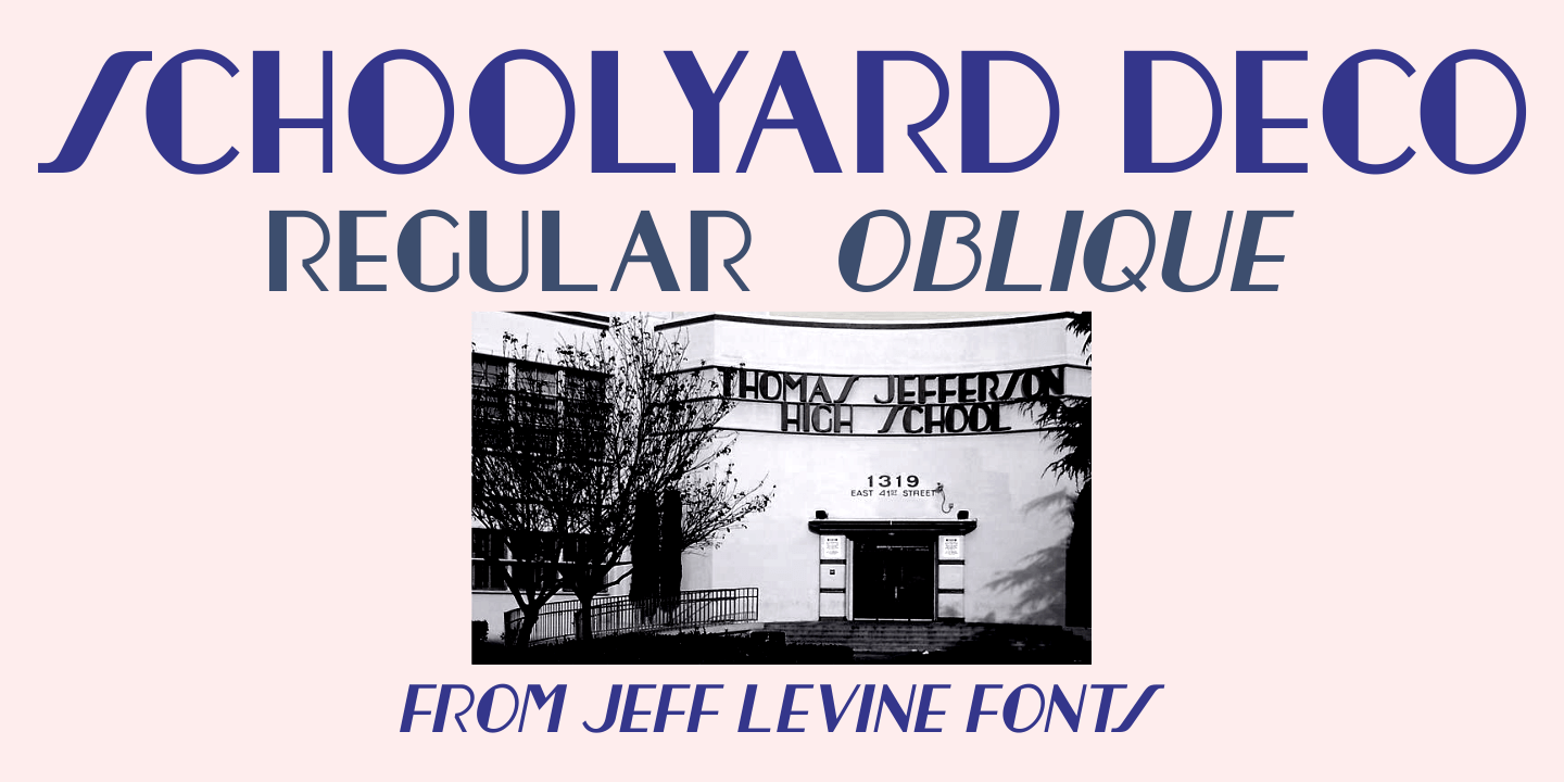 Schoolyard Deco Font Poster #1