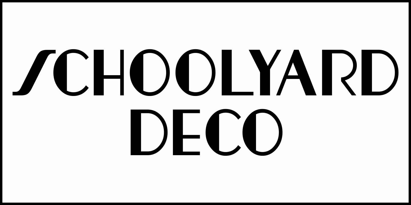 Schoolyard Deco Font Poster #1