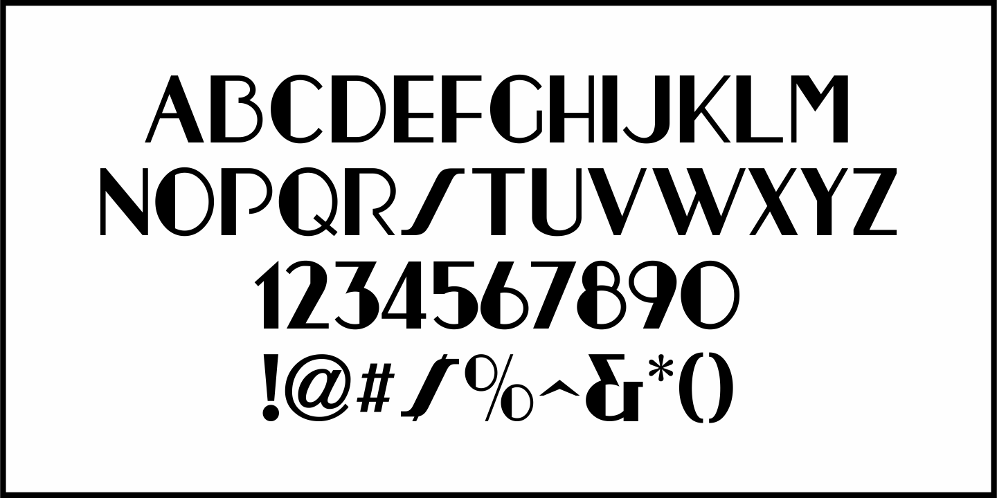 Schoolyard Deco Font Poster #1