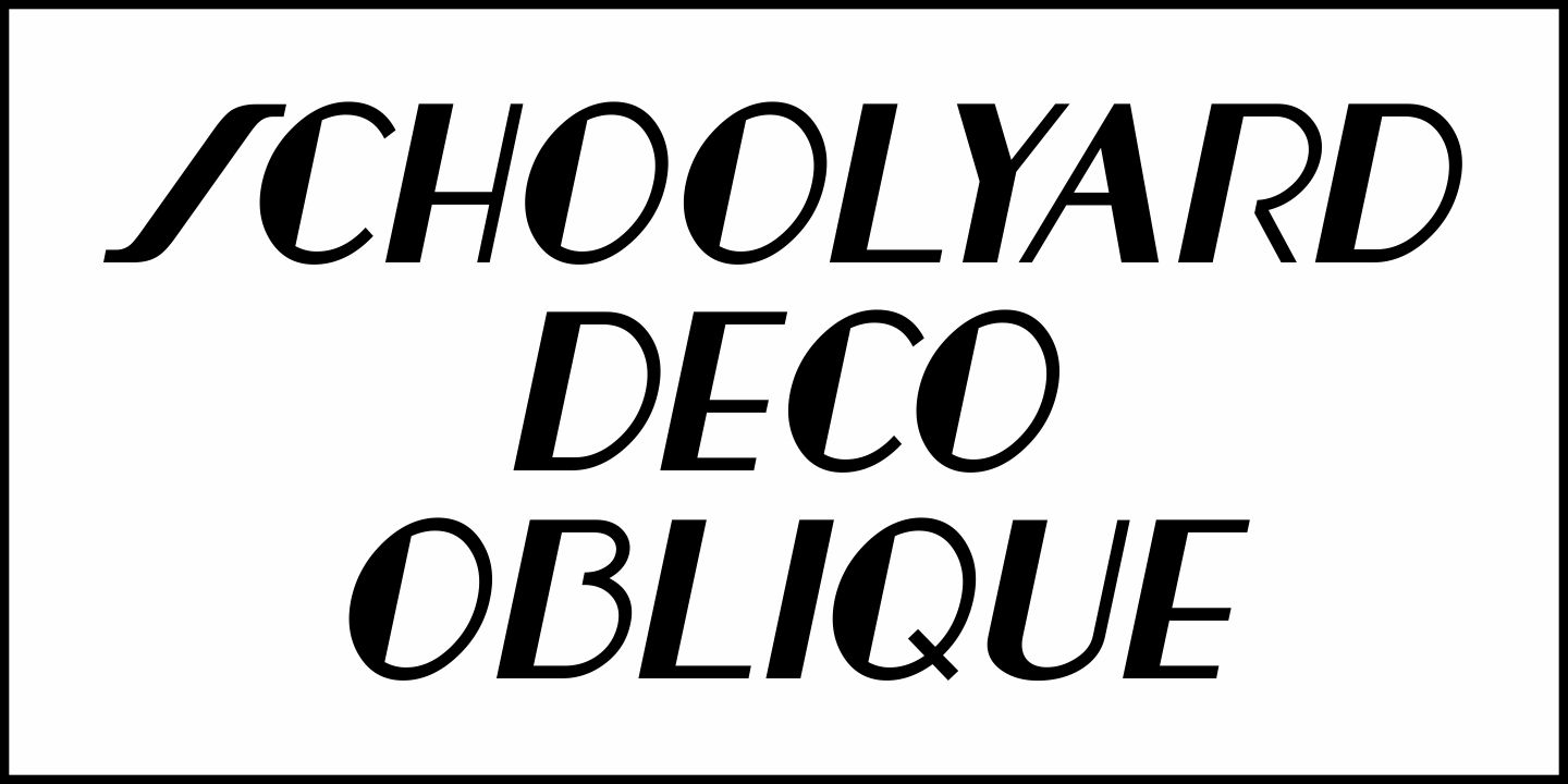 Schoolyard Deco Font Poster #1