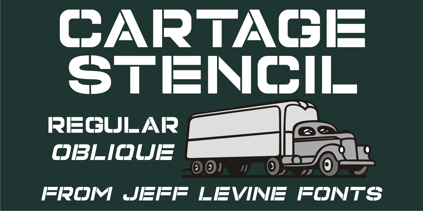 Cartage Stencil Font Poster
