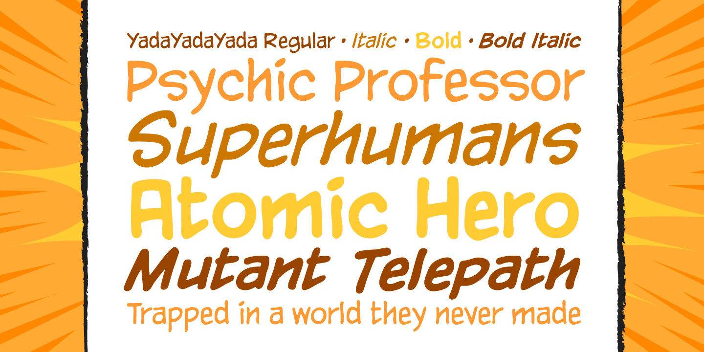 Yada Yada Yada Font Poster #1