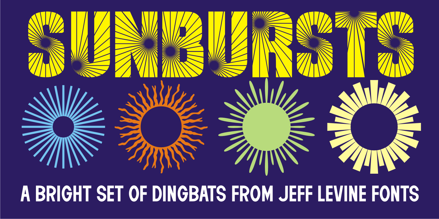 Sunbursts Font Poster #1