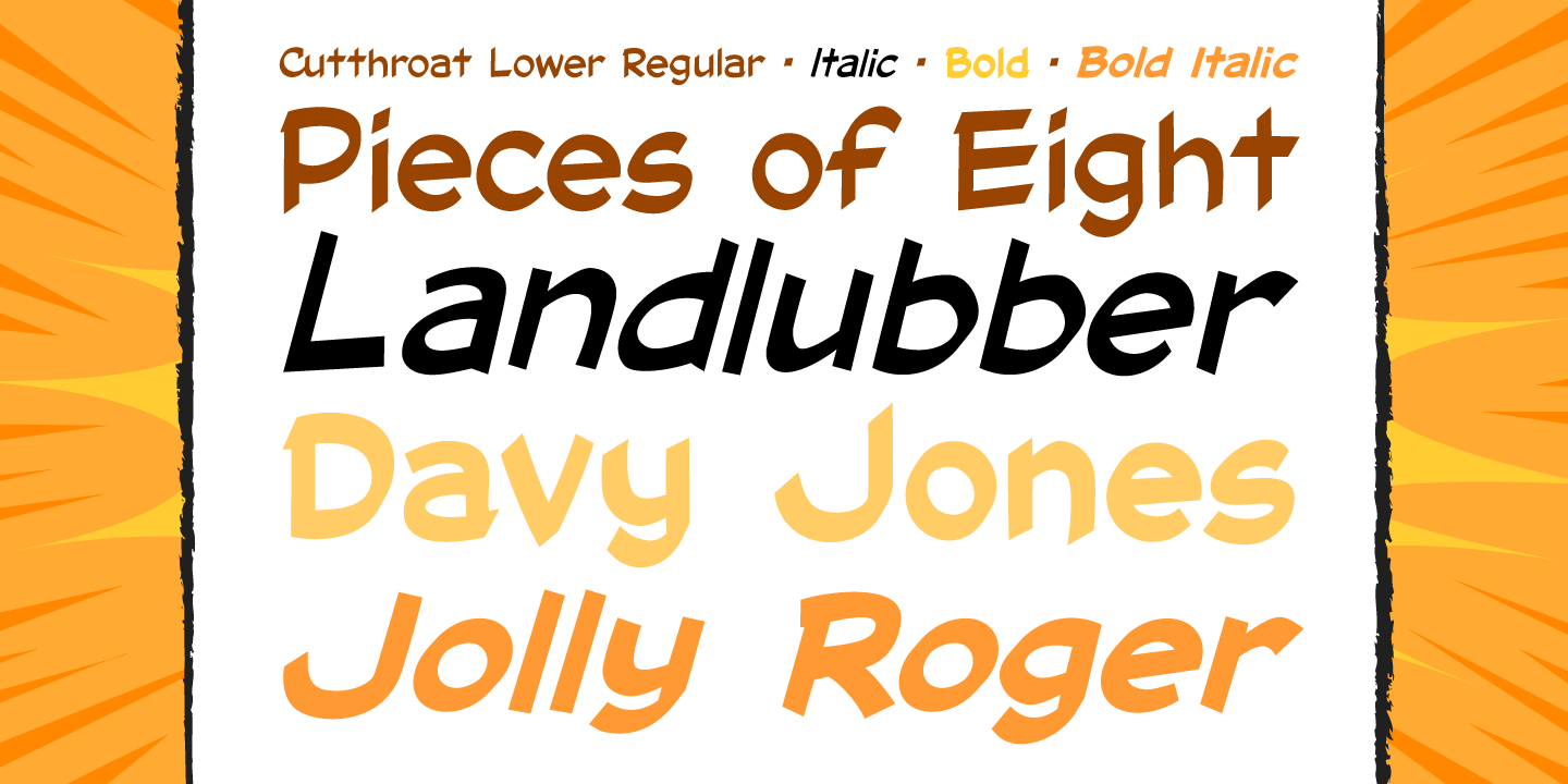 Cutthroat Lower Font Poster #1