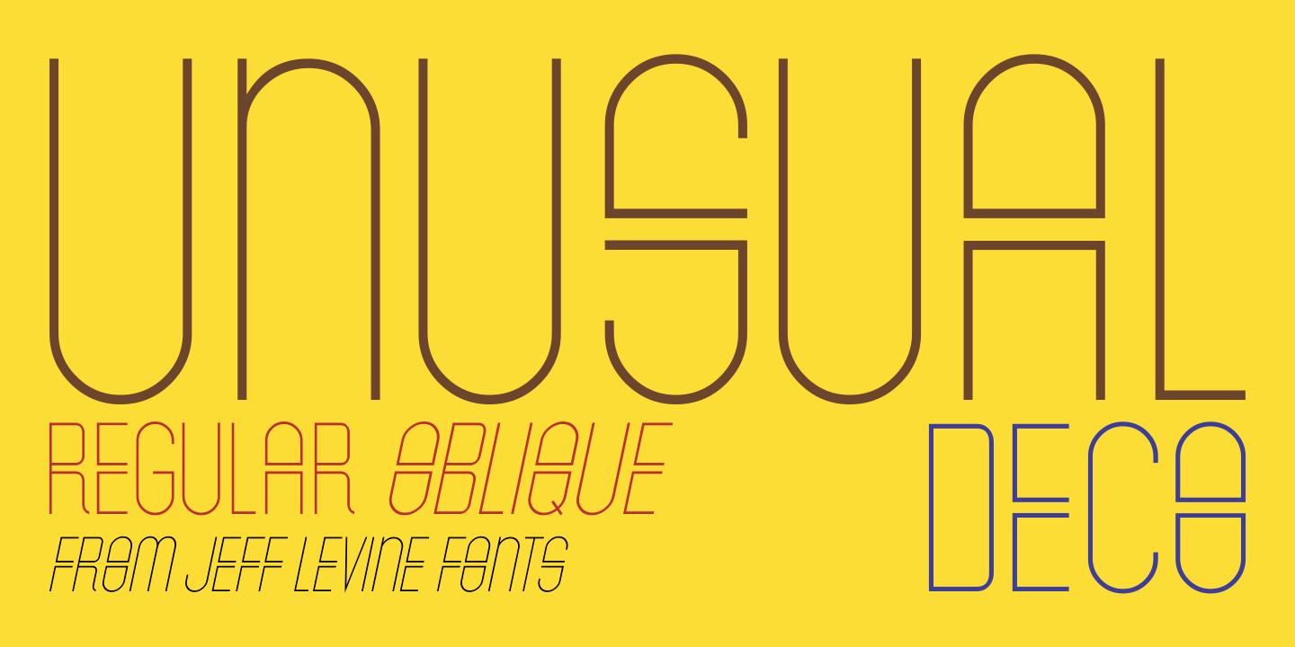 Unusual Deco Font Family