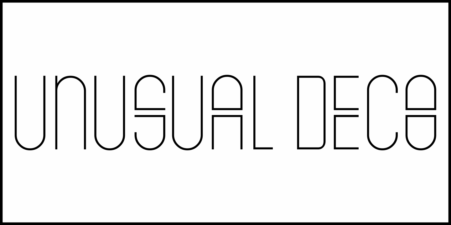 Unusual Deco Font Poster #2