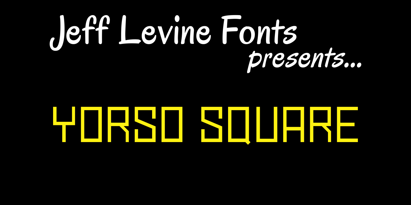 Yorso Square Font Family Poster