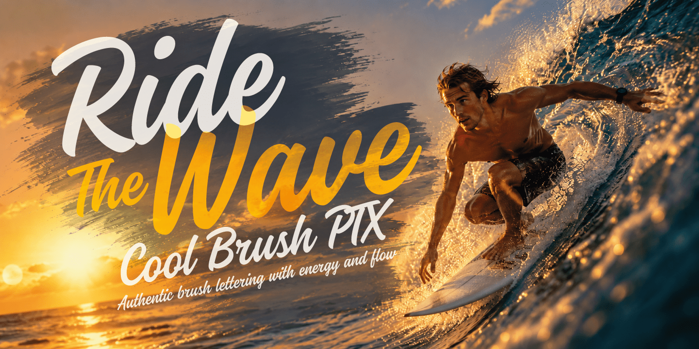 Cool Brush PTX Font Poster
