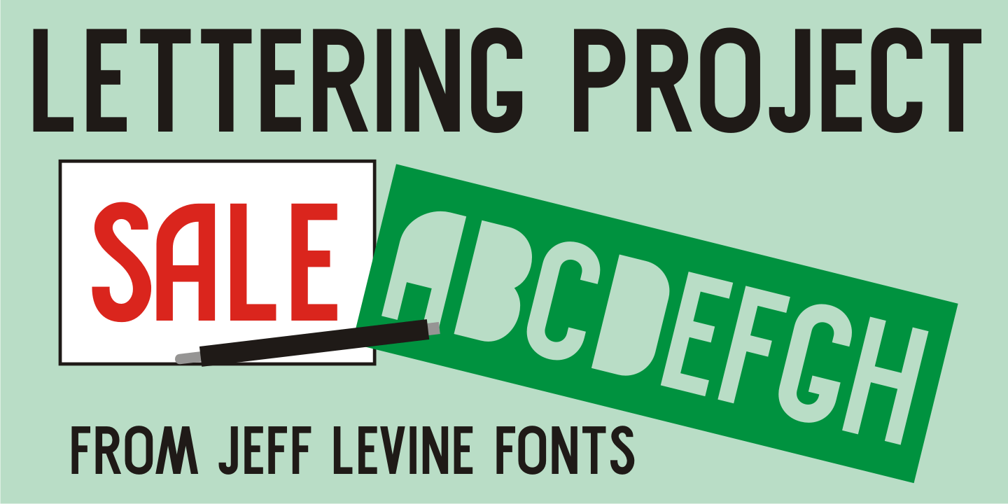Lettering Project Font Family Poster
