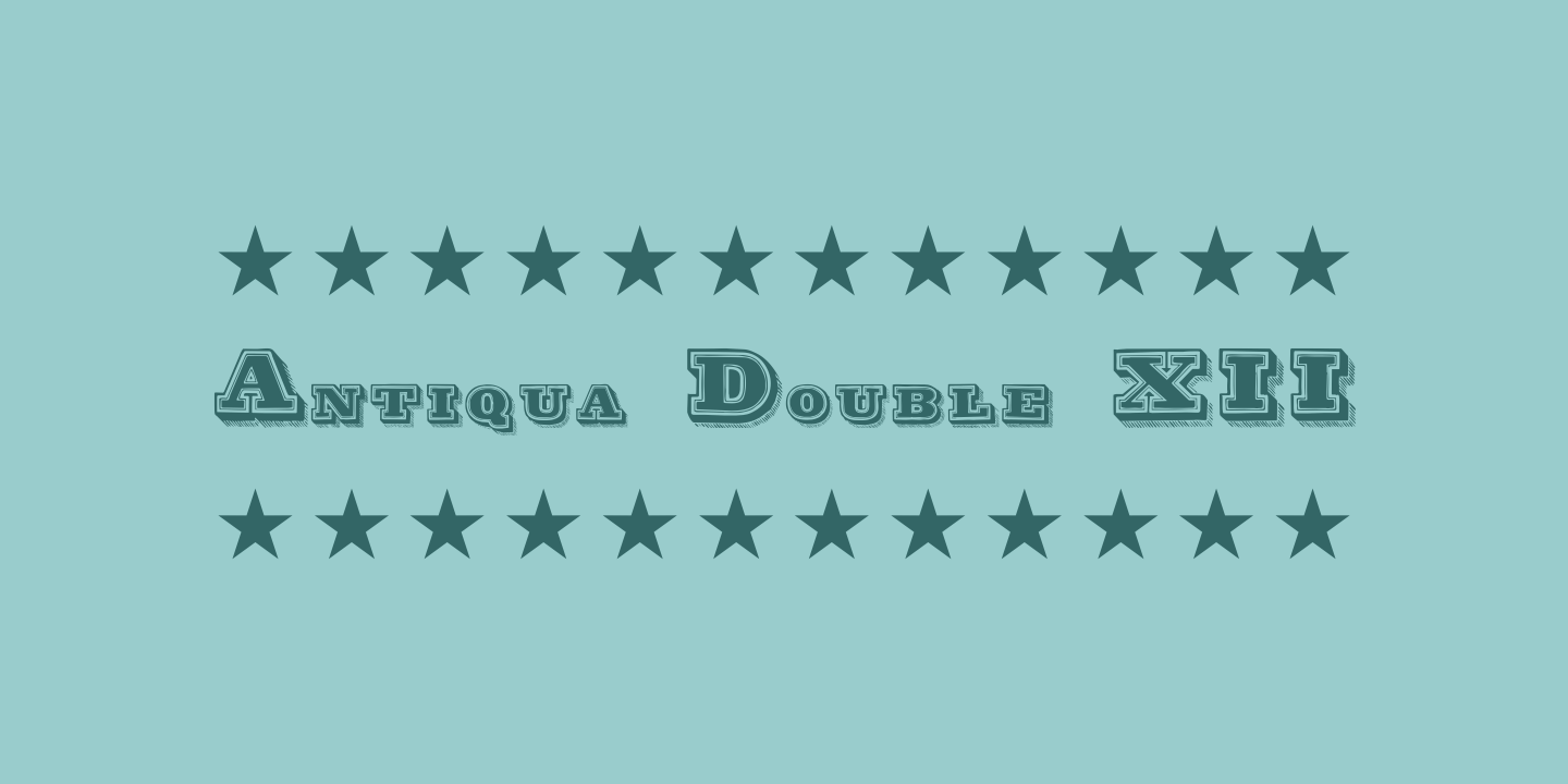 Antiqua Double 12 Font Poster #1